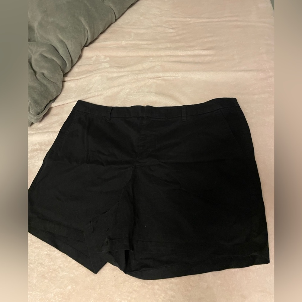 Black jean shorts